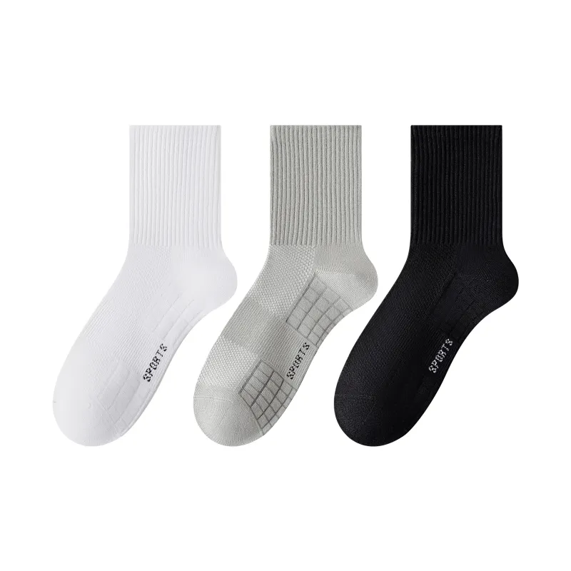 XXLLG Mid Calf Socks Men's 3 Pack-2