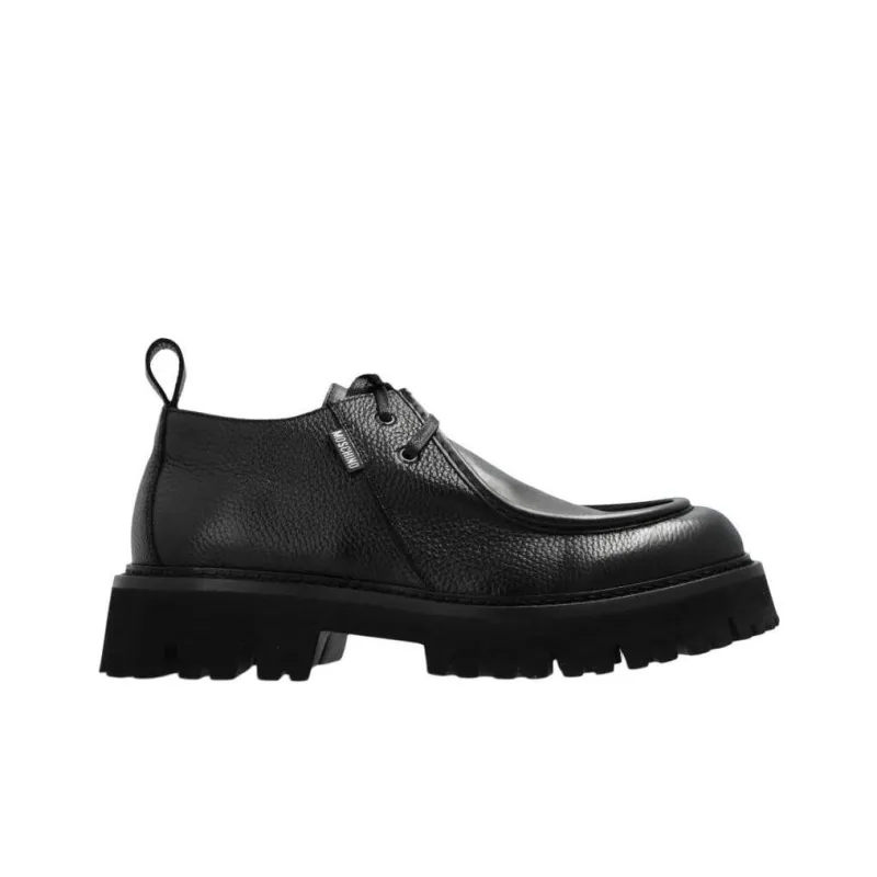 MOSCHINO Lace Up Low Top Boots-1