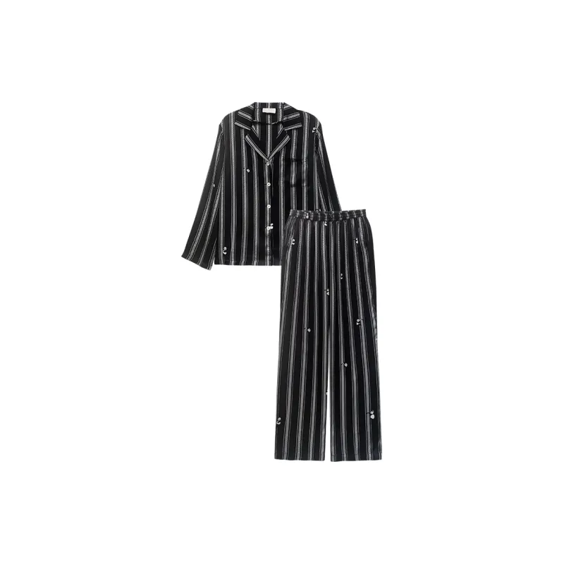 Sangluo Pajama Set Unisex Black-0