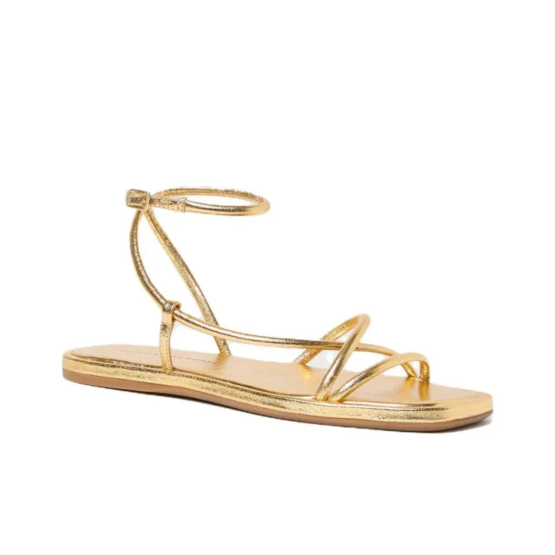Loeffler Randall Noor Strap Sandals Women's Gold-2