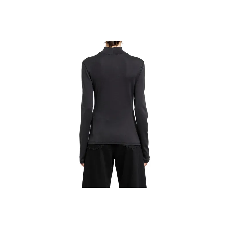 Lemaire High-Neck Long-Sleeved Ribbed Top-1