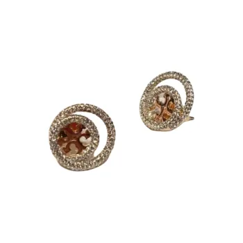 TORY BURCH Double Ring Embellished Earrings