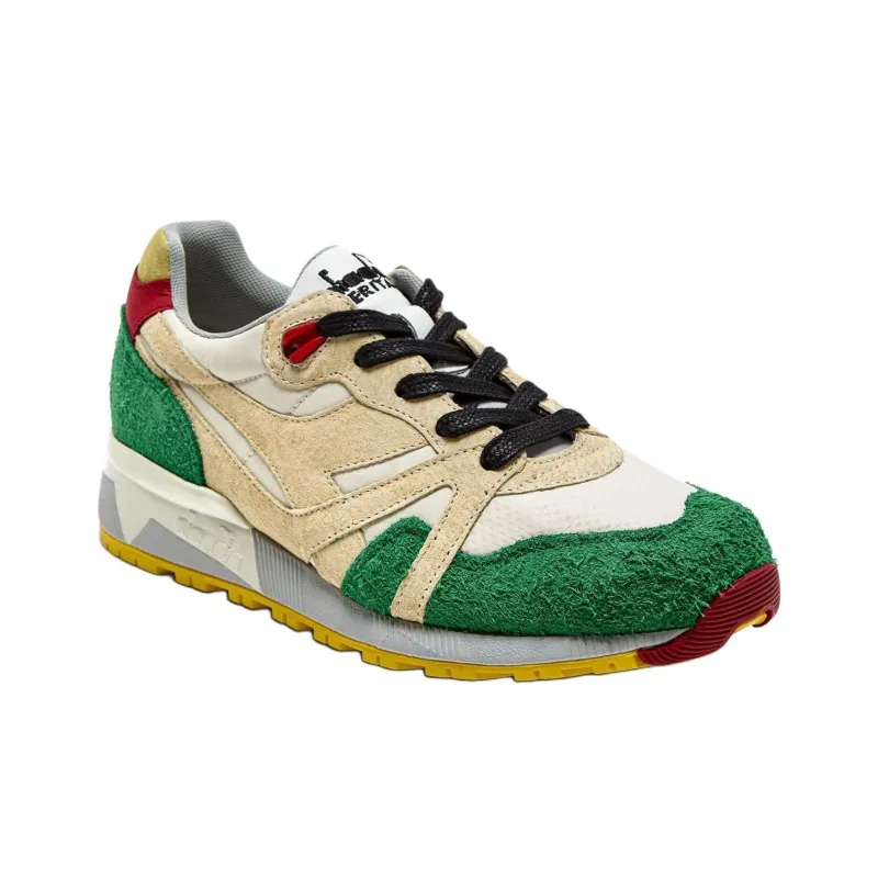 Diadora Heritage N9000 Low-Top Casual Shoes Unisex Beige Green-2