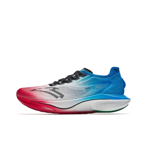 ANTA Mach 4 Generation PRO Running Shoes Men Low-Top Classic Red/Strap Blue