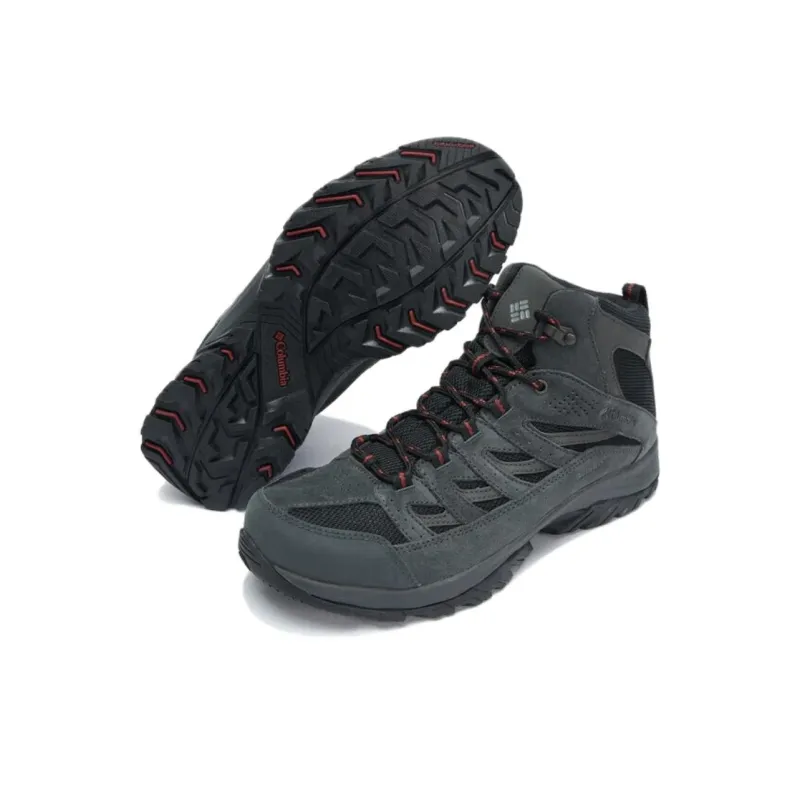 Columbia Crestwood Anti Slip Wear Resistant Mid Top Hiking Shoes Men's Black-4