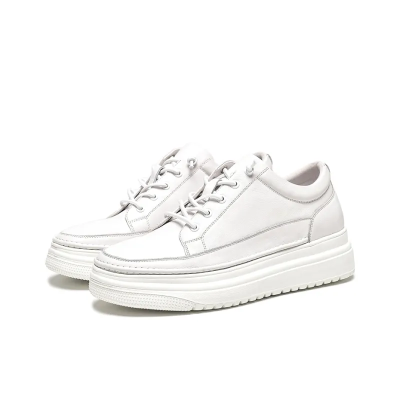 1M8 Low Top Skateboard Shoes Men's White-3