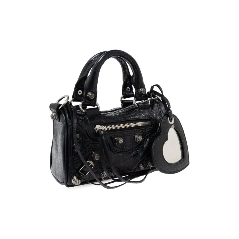 Balenciaga Le Cagole Sheepskin Shoulder Bag, Crossbody Bag, Handbag Nano Women's Black-2