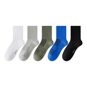 XXLLG Mid Calf Socks Men's 5 Pack