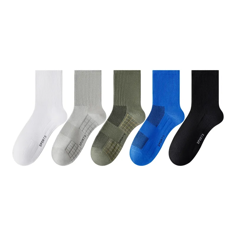 XXLLG Mid Calf Socks Men's 5 Pack-0