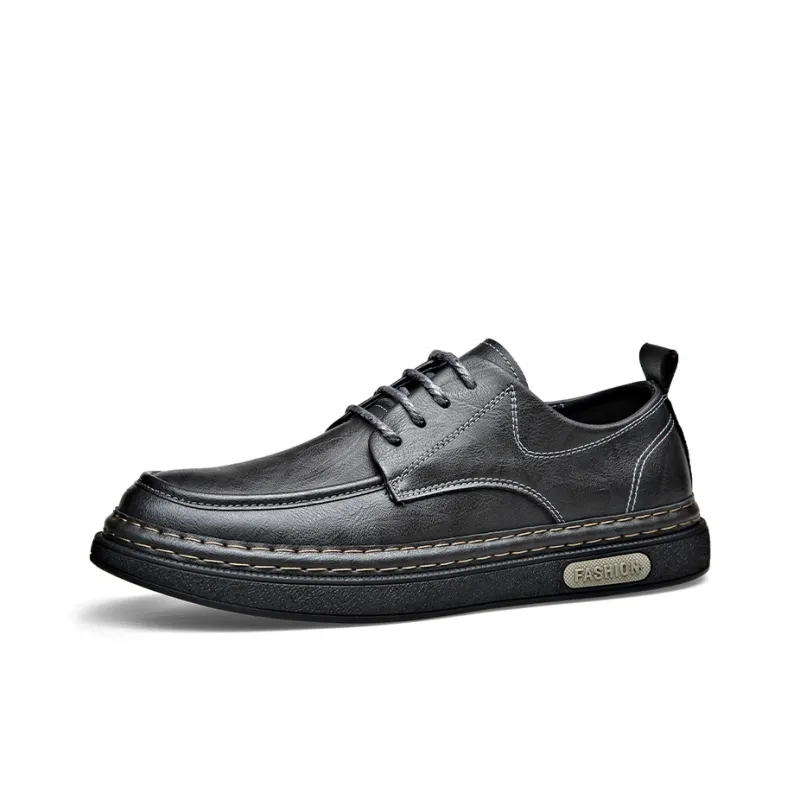 Bindu Men's Casual Shoes Men Low Top Brown/Gray-4