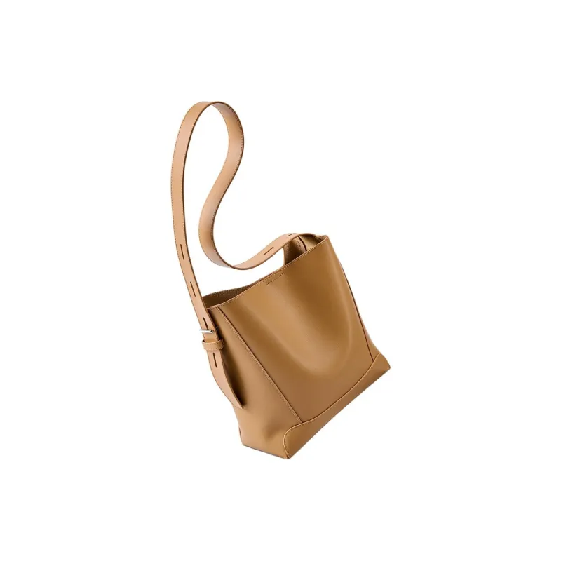 CARTELO Cow Leather Shoulder Bag Regular Women's Black/Salted Caramel/Smoke Gray/Gold Brown/Coffee-3