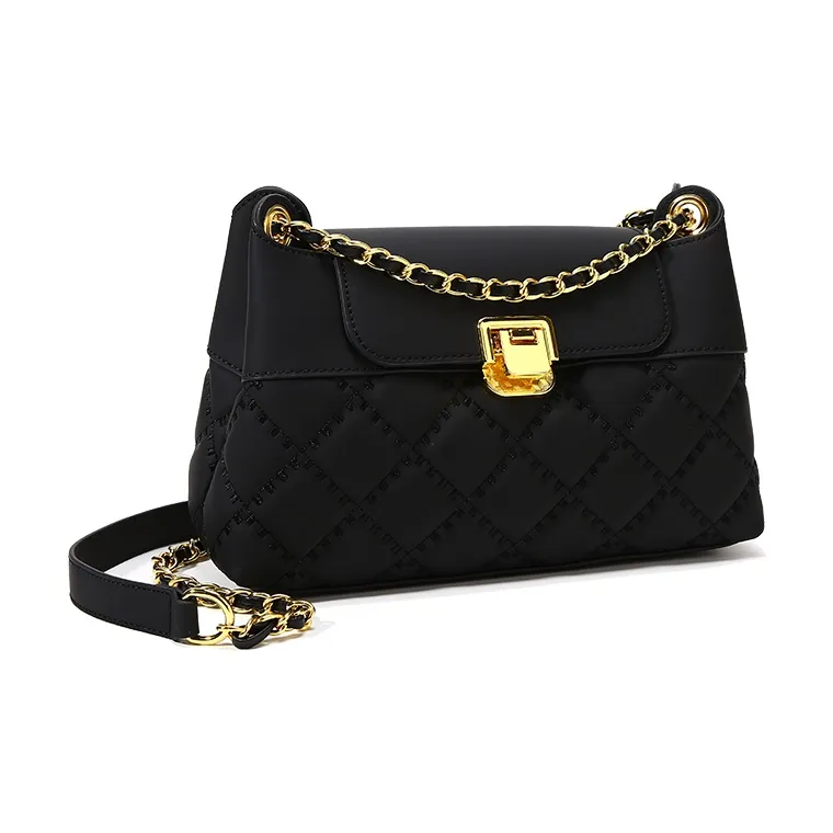 Carit&Koty Polyurethane With Synthetic Leather And Textile Shoulder Bag Women's Black-7