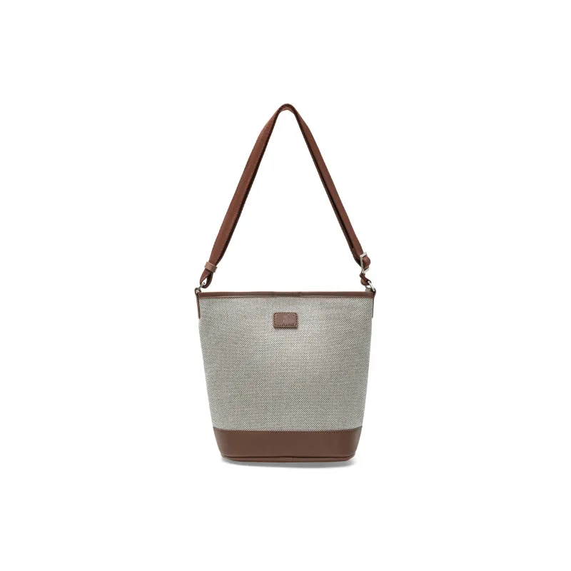 MLB Canvas Canvas Bag Bucket Bags Portable Crossbody Bag Shoulder Bag Regular Unisex Brown Gray Multicolor-2