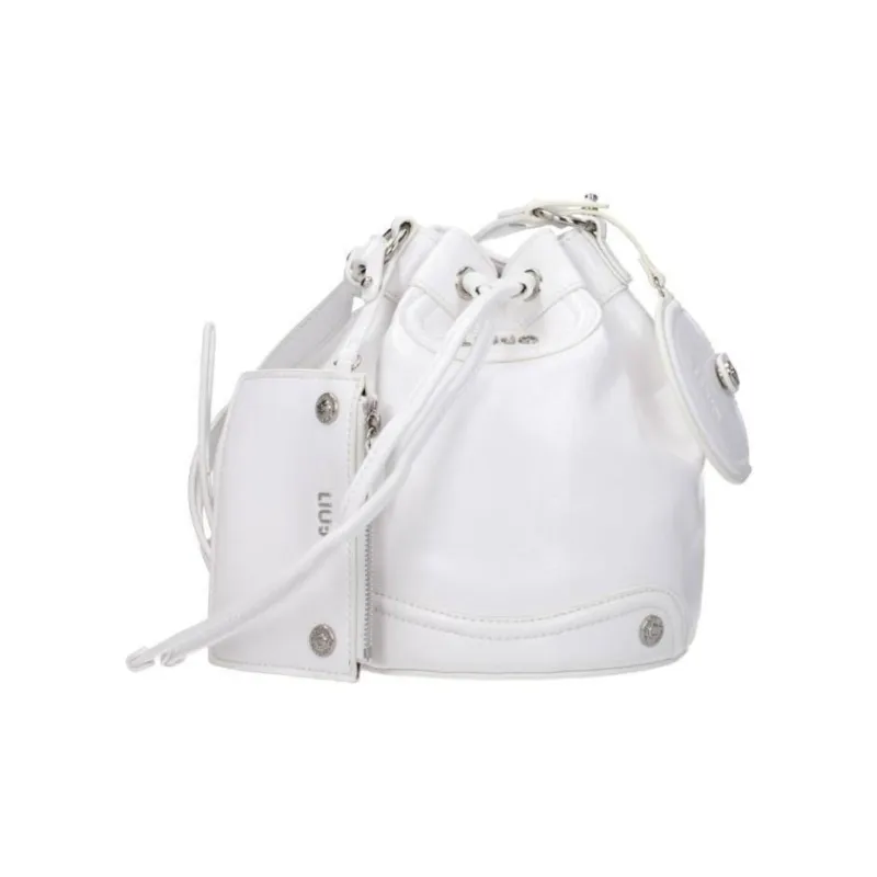 LIU·JO Polyester Bucket Bag, Shoulder Bag, Crossbody Bag Mini Women's White-0