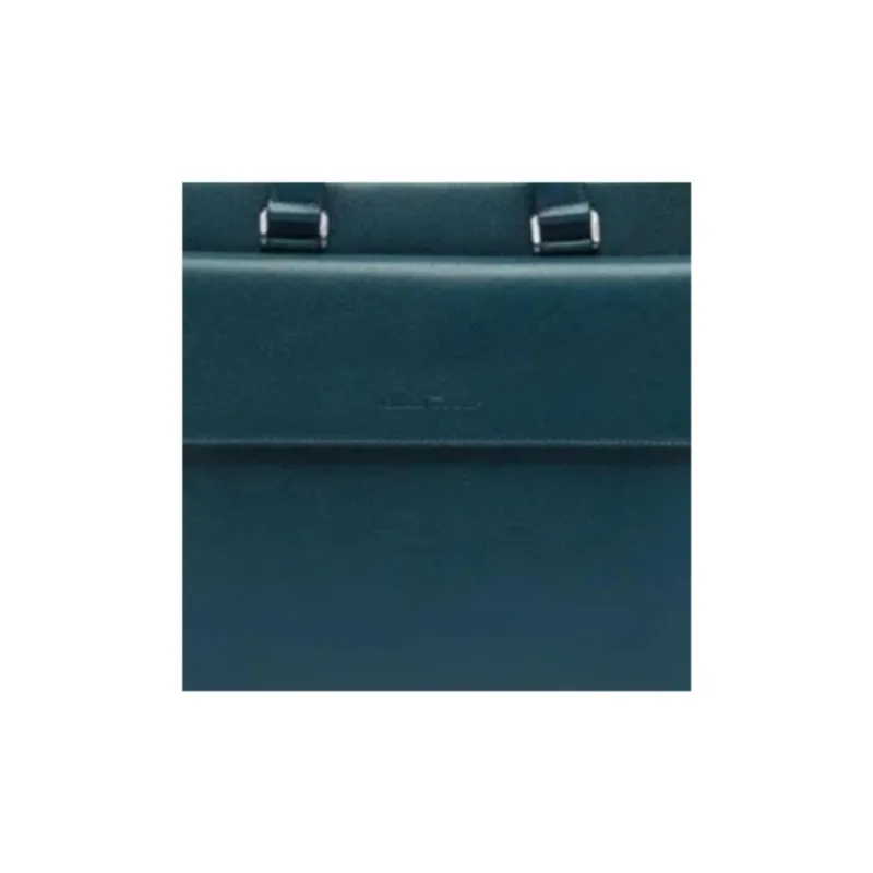 FERRAGAMO Leather Briefcases Handbags Men's Green-2