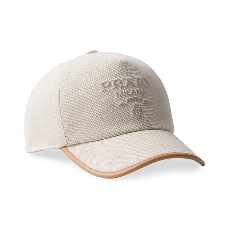 PRADA Logo debossed Baseball Cap-0