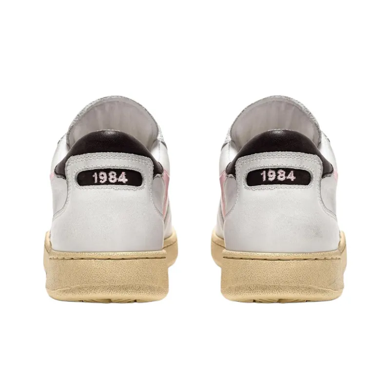 Diadora Heritage Anti-Slip Wear-Resistant Low-Top Skateboard Shoes Unisex White-5