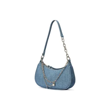 ROBERTA DI CAMERINO Synthetic Leather Shoulder Bag Baguette Bag Crossbody Bag Medium Size Women's Denim Blue