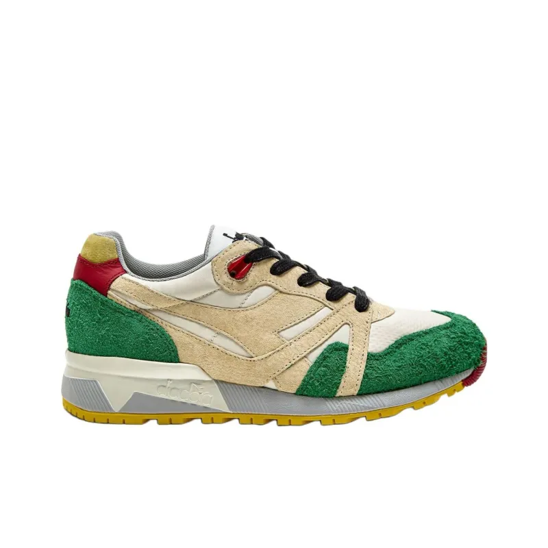 Diadora Heritage N9000 Low-Top Casual Shoes Unisex Beige Green-1