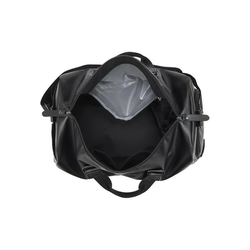 Kaka Tree PU Backpack Travel Bag Handbag Unisex Black-4