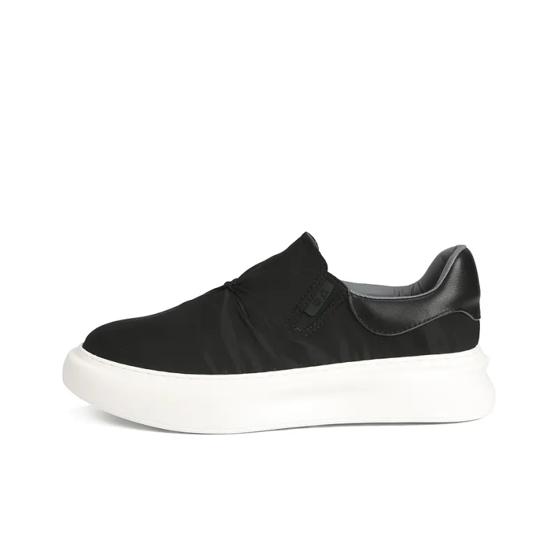 Thai Points Durable Lightweight And Breathable Low Top Skateboard Shoes Men's Black-0