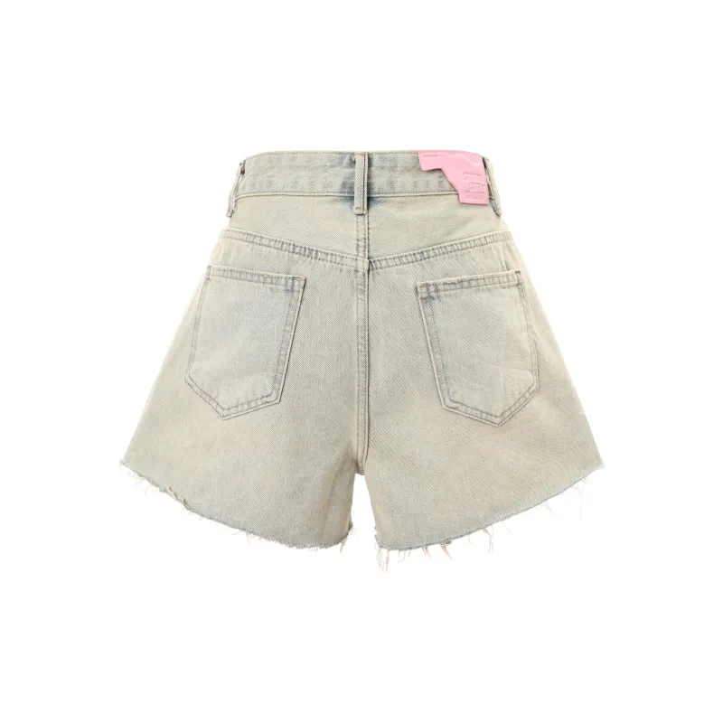 1 TROP FORT Denim Shorts Women's Copper Green-1