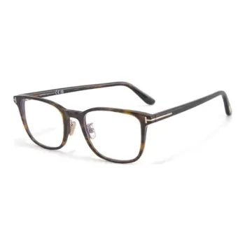 TOM FORD Plate Frame Irregular Shape Eyeglass Frames Unisex Tortoiseshell