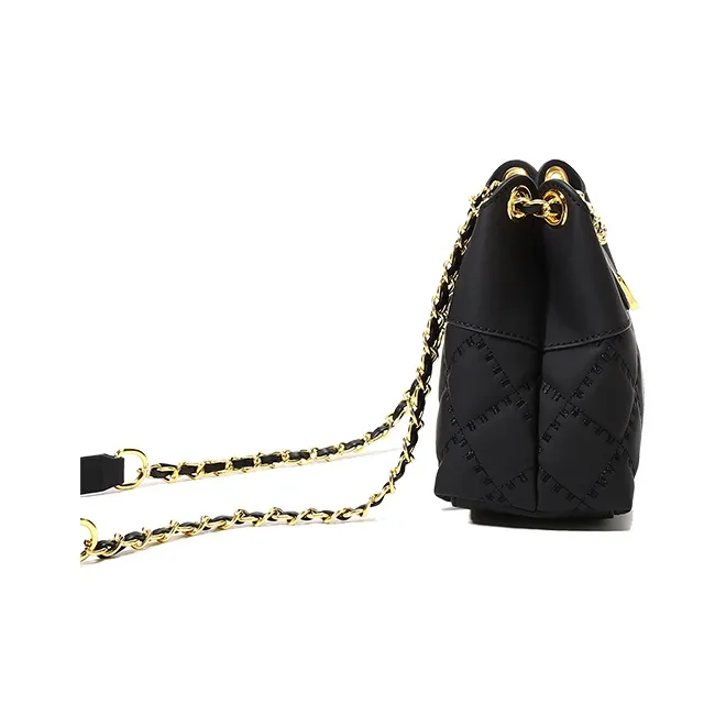 Carit&Koty Polyurethane With Synthetic Leather And Textile Shoulder Bag Women's Black-3