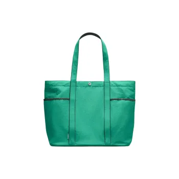 Lululemon Polyester With Nylon Tote Bag, Shopping Bag, Shoulder Bag, Handbag Regular Women's Green
