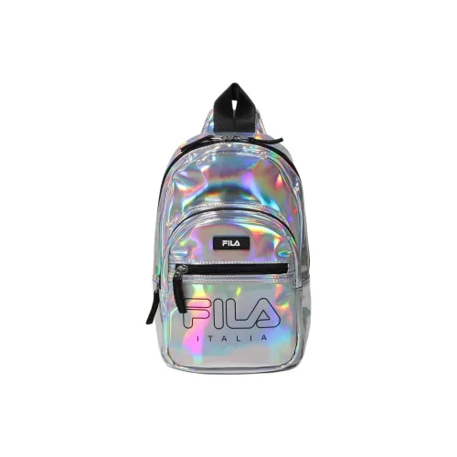 FILA Polyurethane Backpack Shoulder Bag Crossbody Bag Regular Women's Silver