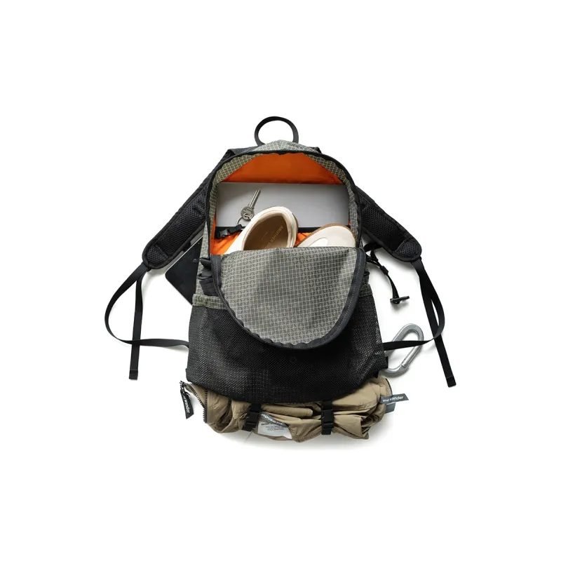 MYBRANDORIGINAL Nylon Backpack Regular Unisex Gray Green Plaid-5