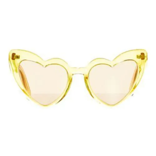 SAINT LAURENT Irregular Shape Sunglasses Women's Yellow