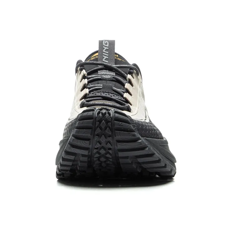 LiNing CF Su Xingchuan Cushioning Abrasion Resistant Support Reflective Low Top Outdoor Hiking Shoes Unisex Black Gray-4