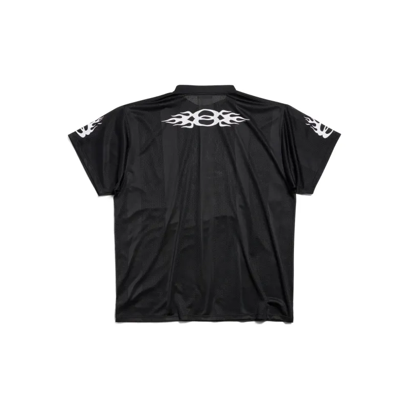 Balenciaga Burning Unity T Shirt Oversized T Shirt Men's Black-1