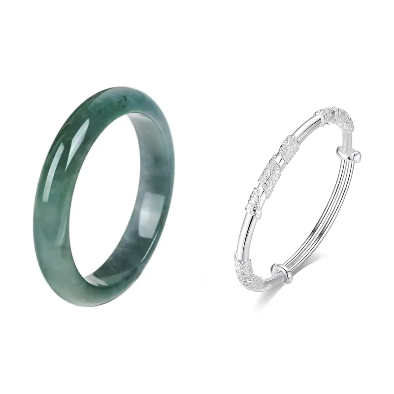 Atsuyama Bean Type Jadeite Bangles Women's-1