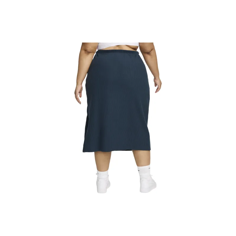 Nike Sportswear Chill Rib Women's Slim Midi Skirt Plus Size-1