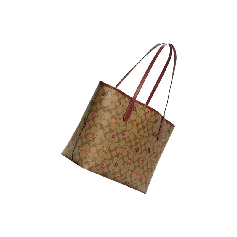 COACH City Leather Tote Bag, Shopping Bag, Handbag, Shoulder Bag Women's Brown-2