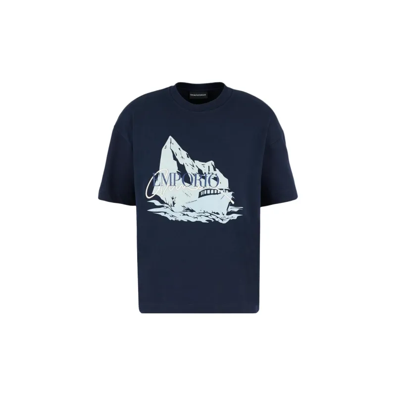 EMPORIO ARMANI Graphic Printed Crewneck T Shirt-0