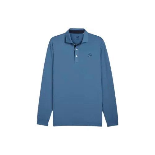 PUMA CLOUDSPUN Polo Shirts Men Blue Horizon