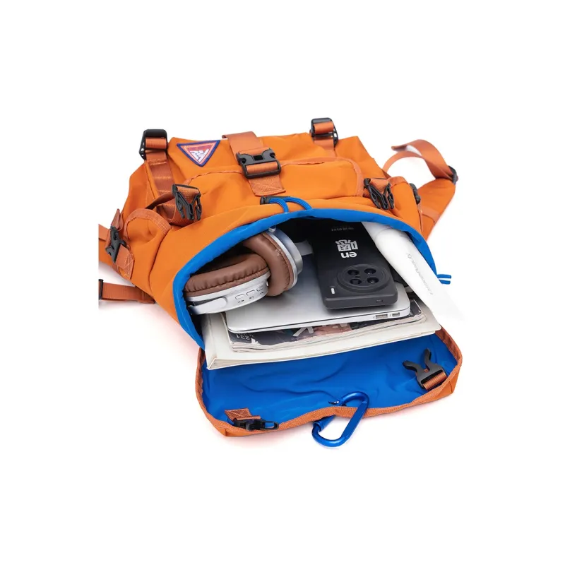 Kaka Tree Oxford Backpack Regular Unisex Orange/Black-3