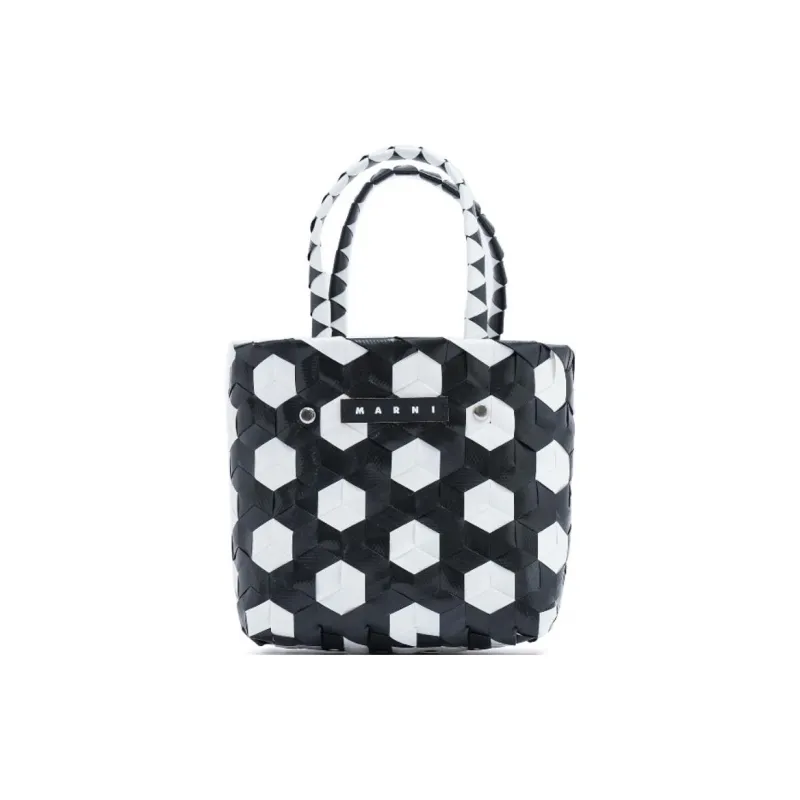 MARNI Leather Portable Kids' Bag Kids' Black & White-0