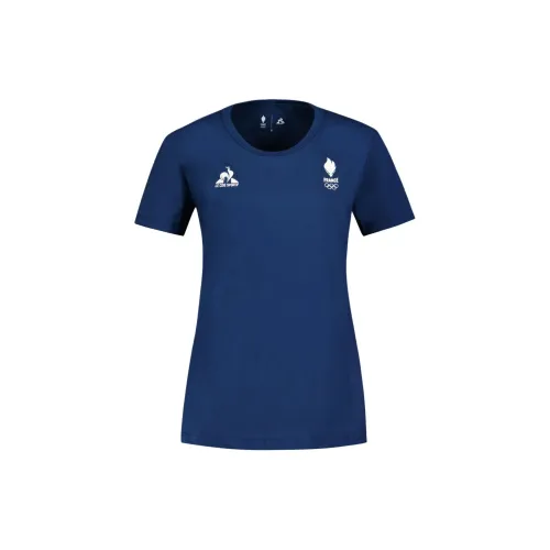 Le Coq Sportif Paris Olympic Games Series T-Shirts Women's Blue