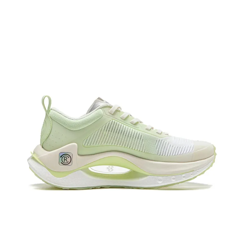 LiNing Jueying CRC Cushioning, Wear Resistant Low Top Casual Running Shoes Women's White Green-1