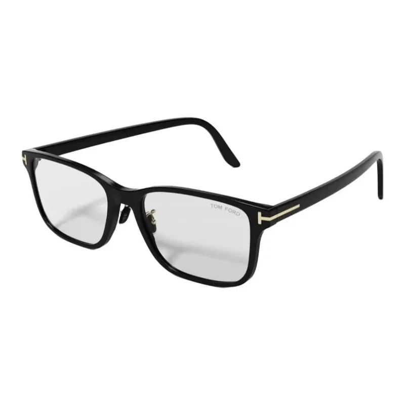 TOM FORD Plate Frame Irregular Shape Eyeglass Frames Unisex Black-0