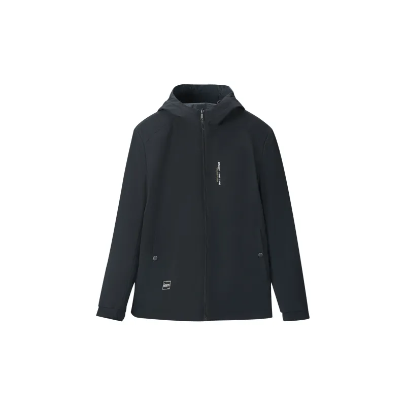HLA Jackets Men Navy Blue Pattern G0-2