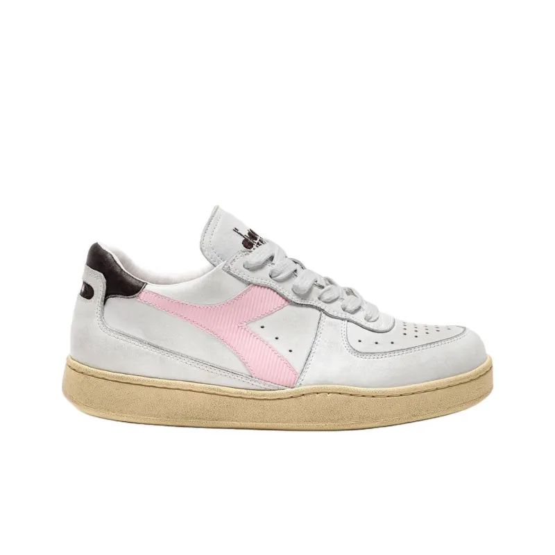 Diadora Heritage Anti-Slip Wear-Resistant Low-Top Skateboard Shoes Unisex White-1