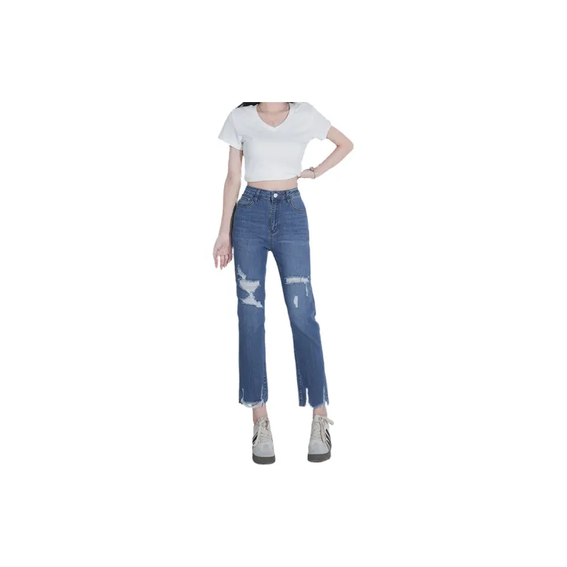 Enhanced Jeans Women's Dark Blue-1