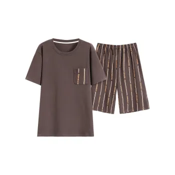 FENTENGCARE Pajama Set Men's Coffee