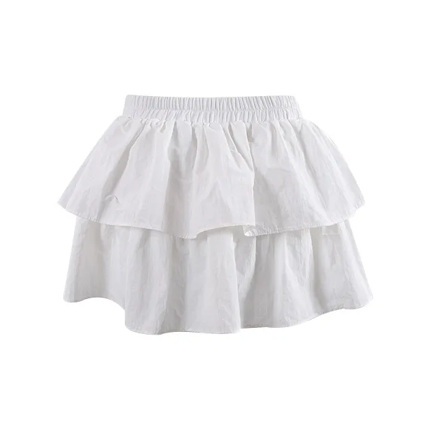 CLOUD SEASON Casual Short Skirts Women's White-1