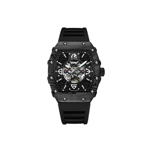 LIBER AEDON Automatic Mechanical Movement Black Dial Men's Watches